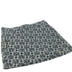Ann Taylor Loft‎ Black and White Floral Stretch Size 10 Skirt